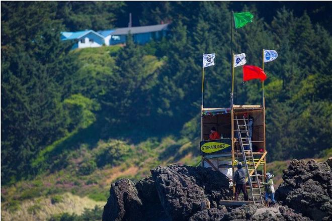 The judges hard at work - 2016 Pistol River Wave Bash © American Windsurfing Tour http://americanwindsurfingtour.com/